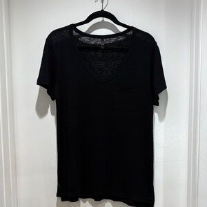 Elegant Black V-Neck Women's Tee